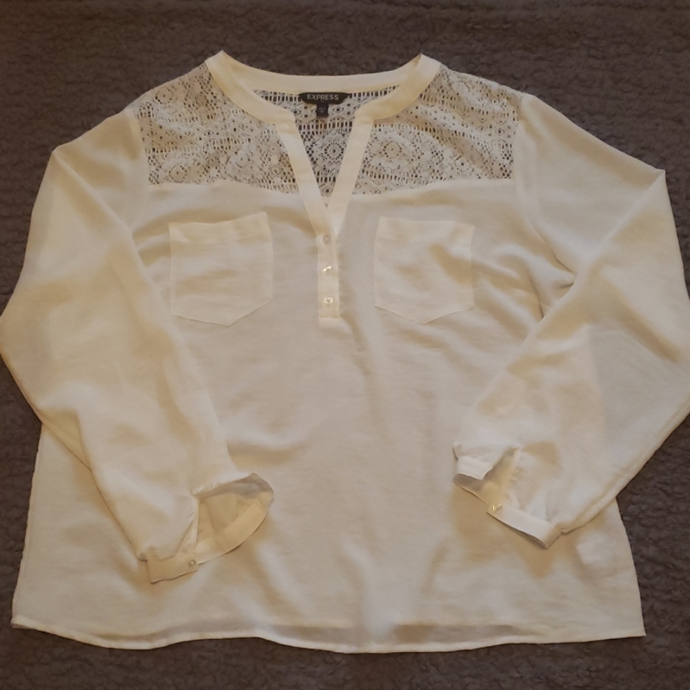 Cream white Express top